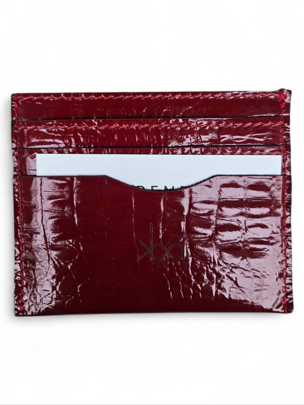 Red Leather Card Holder